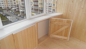 Размещение и самостоятельное изготовление тумбы на балкон или лоджию. Шкафы и тумбочки на балкон